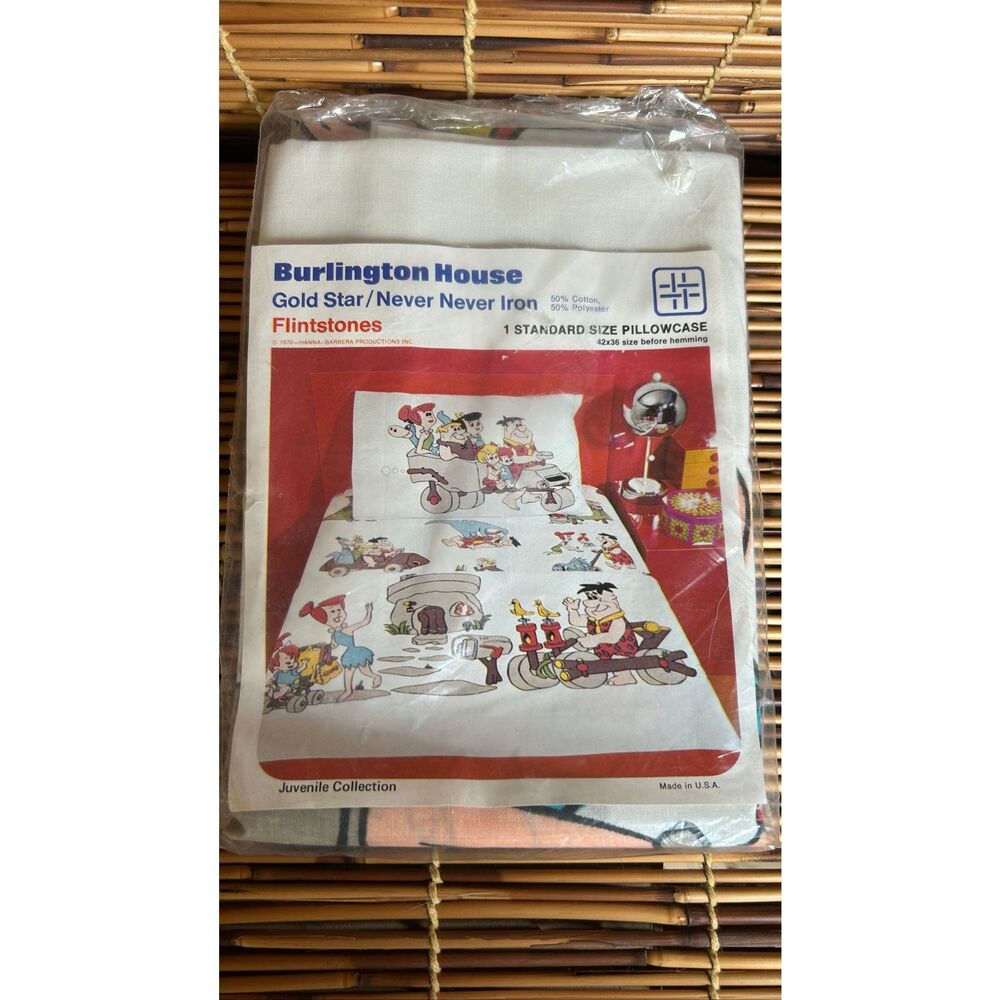 Flintstones Burlington House NOS Standard Pillowcase